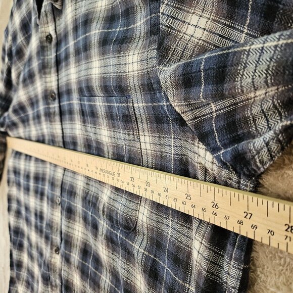 Eddie Bauer Button-Down Shirt Plaid Long Sleeve Big and Tall Mens Sz XLT Outdoor - Picture 4 of 10